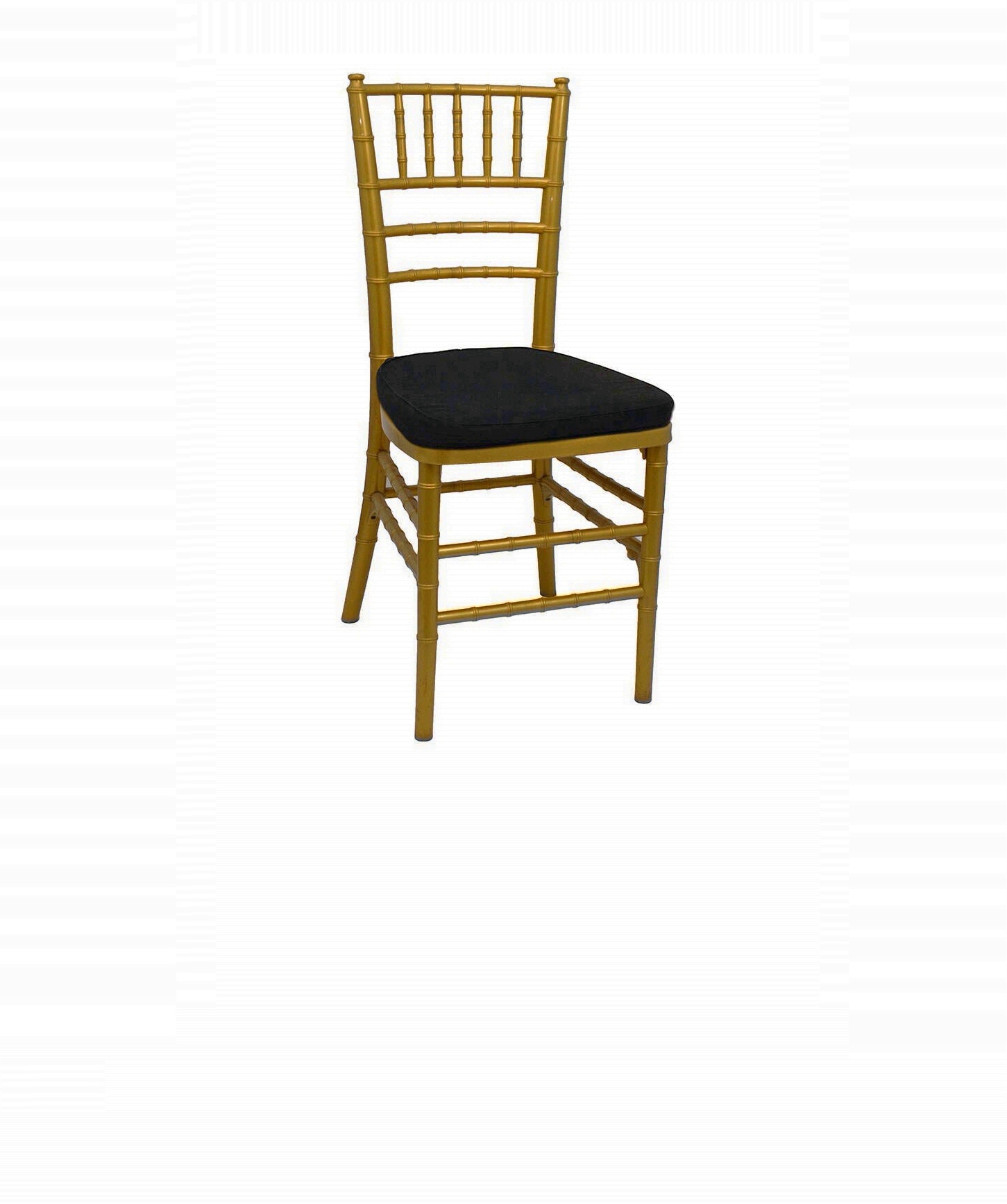 Cadeira Tiffany Dourada com Acento Preto