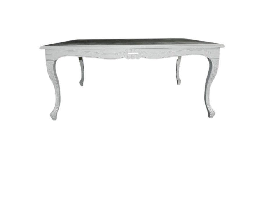 Mesa Retangular LUIZ XV Branca - 2,50m